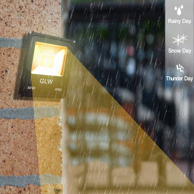 GLW أضواء المناظر الطبيعية LED GLW 50W 12-24V DC ضوء الفيضانات الأبيض الدافئ إضاءة المناظر الطبيعية منخفضة الجهد IP65 ضوء أمان مقاوم للماء للجدران والأشجار والأعلام أضواء خارجية مع قاعدة دبابيس (عبوة 2)  - Image 4